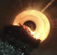 High temperature pyrolysis is created using microwaves 